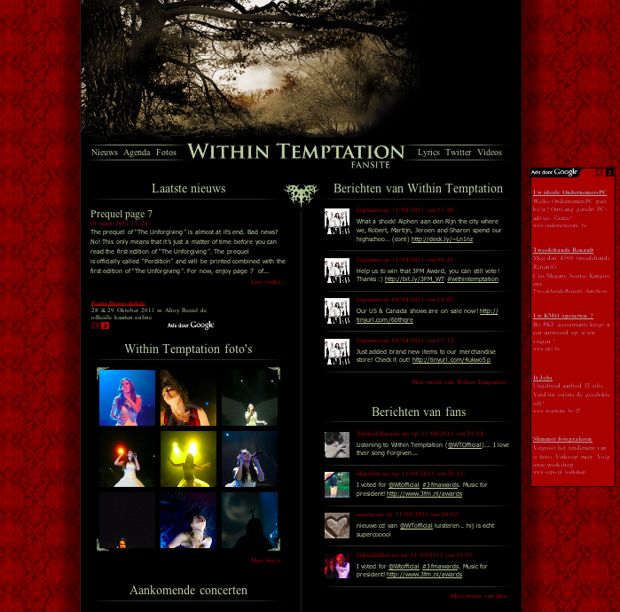 Uitgebreide (fan)site voor bands, zelfonderhoudend-schermafbeelding-2011-04-om-png