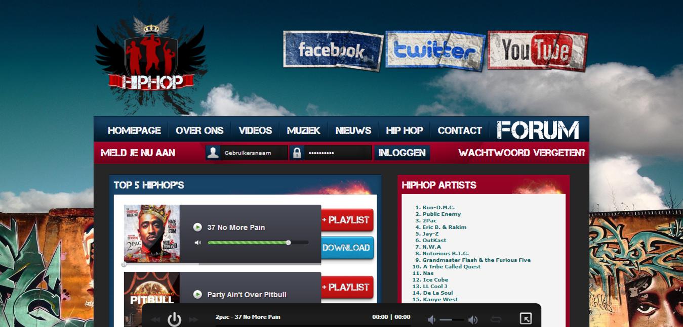 HipHop website Script-screen1-jpg