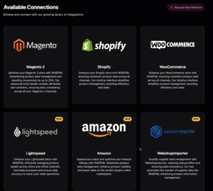 Aangeboden: WISEPIM Product data verrijking en AI PIM voor o.a. Shopify, Magento, Woo-2025-04-14_13-03-png