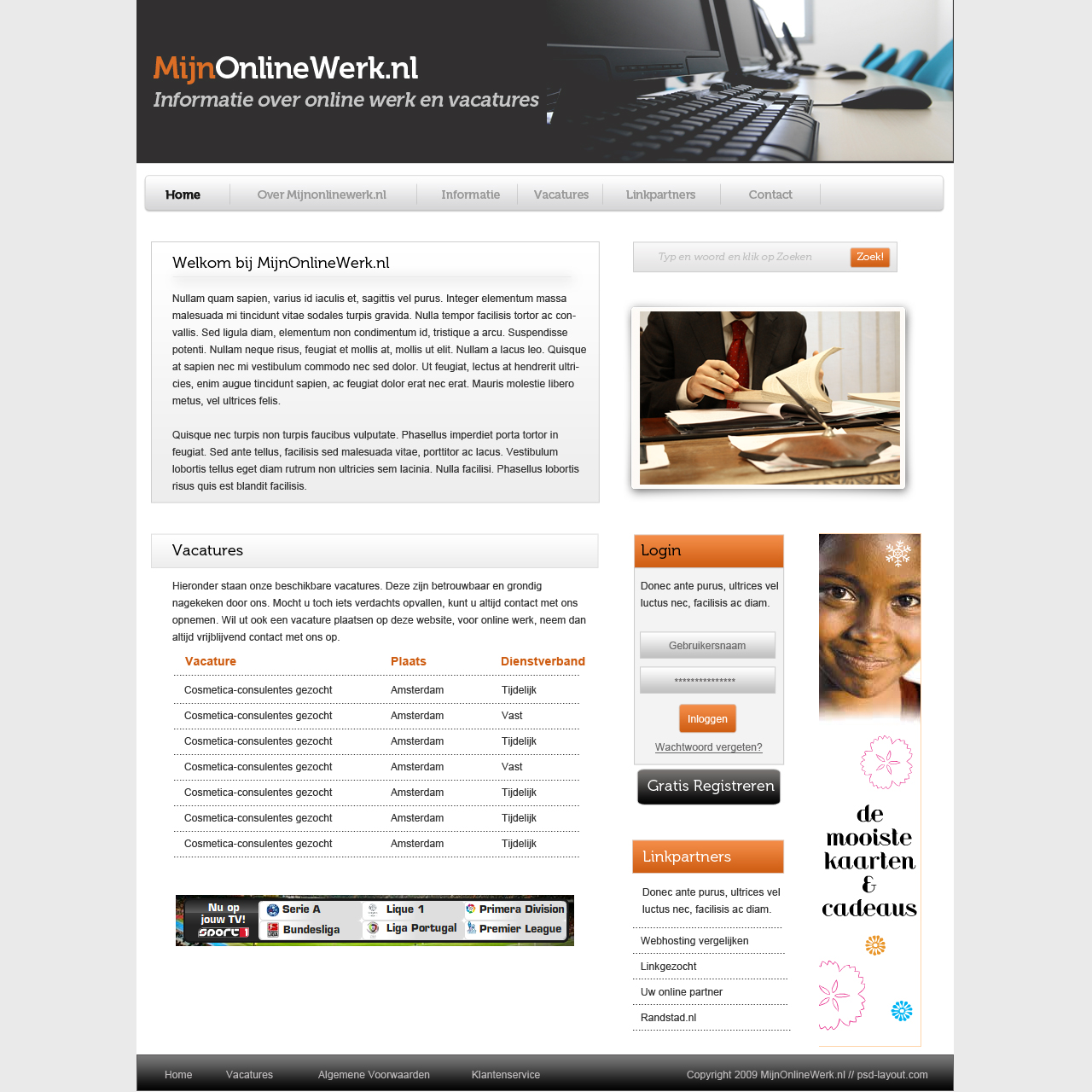 Vacaturewebsite met mooie, unieke lay-out. Bieden vanaf 1 euro!-layout-jpg