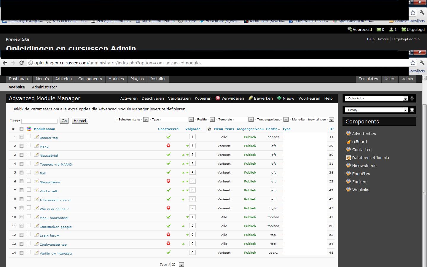 Opleidingen en cursussen affiliate website | Met forum en premium template | Bieden-modules-jpg