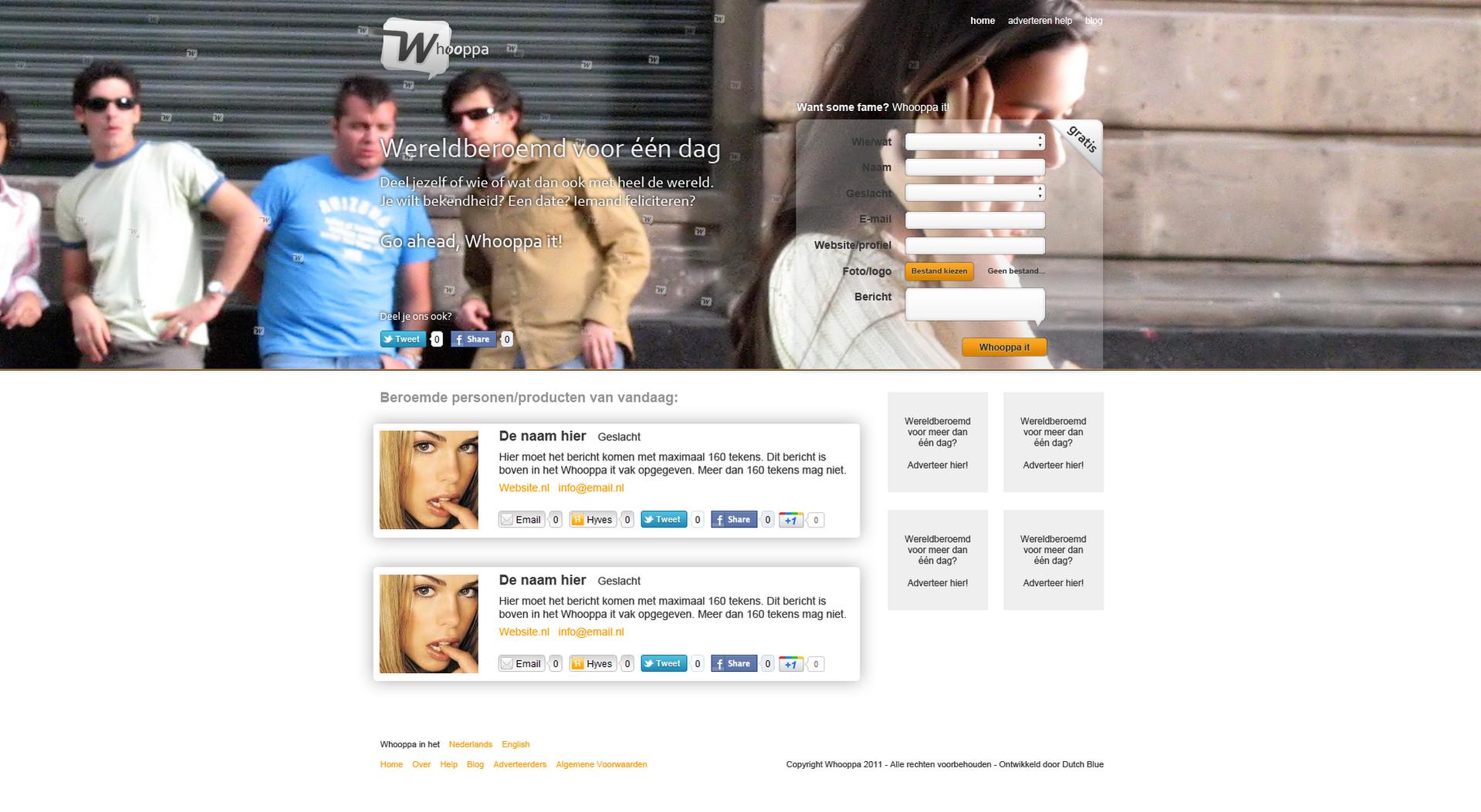 One Day Famous/Whooppa | Uniek concept &amp; unieke layout-screen-jpg
