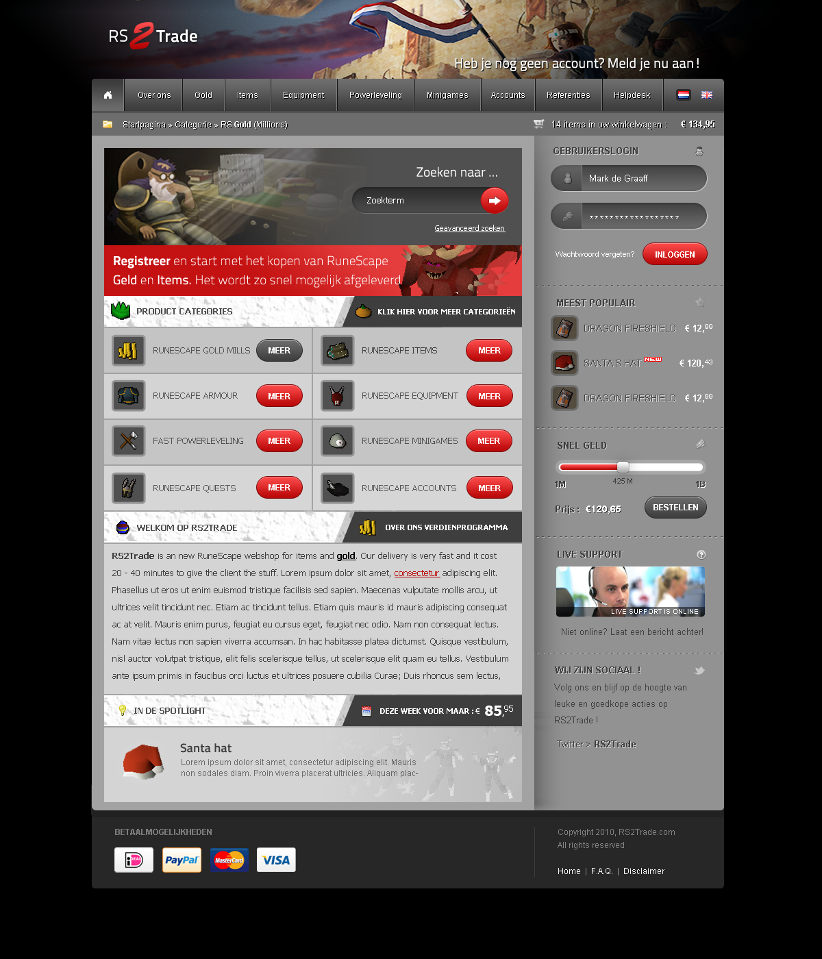 Virtuele items concept-homepage-png