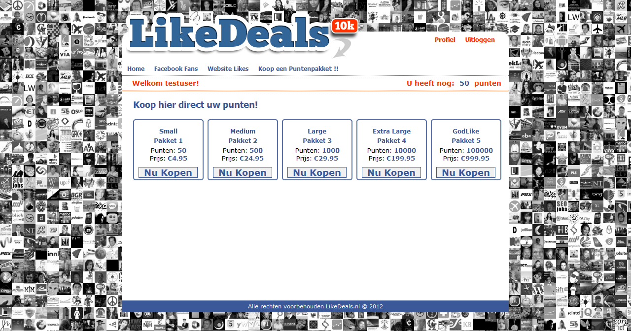 Nieuw! | likeDeals.nl | 20bez/dag-puntenpakketten-png