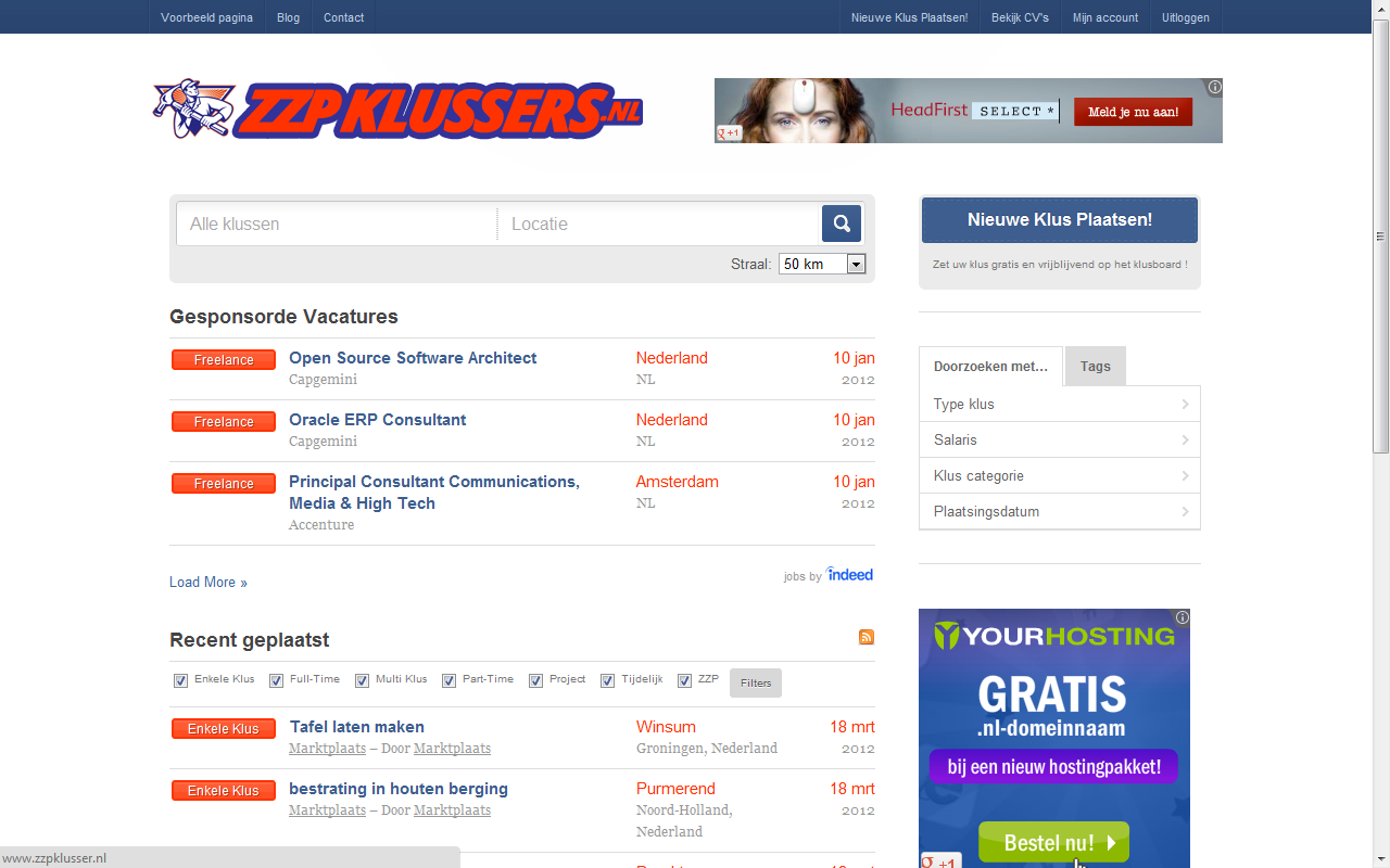 Nieuw! ZZP Klussers | Unieke Klus Marktplaats!-screenshot-zzpklussers-png