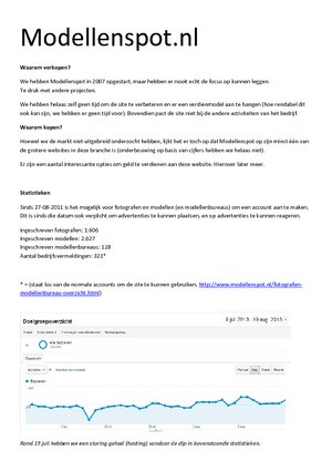 Grote modellenwerk-website. 1.606 fotografen, 2.627 modellen.-verkoopdocument-pdf
