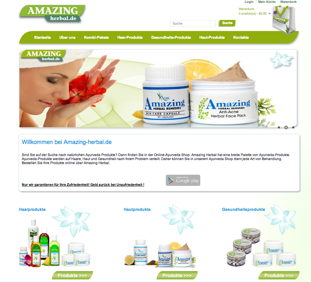 Webshop OpenCart: Amazing-herbal. de | Webshop in natuurlijke verzorgingsproducten-schermafbeelding-2014-01-om-png