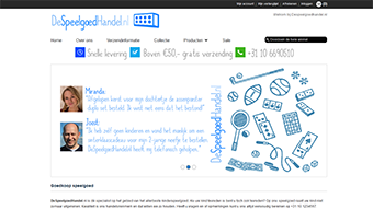 Startklare Magento webwinkel &quot;despeelgoedhandel.nl&quot;-homepage-png