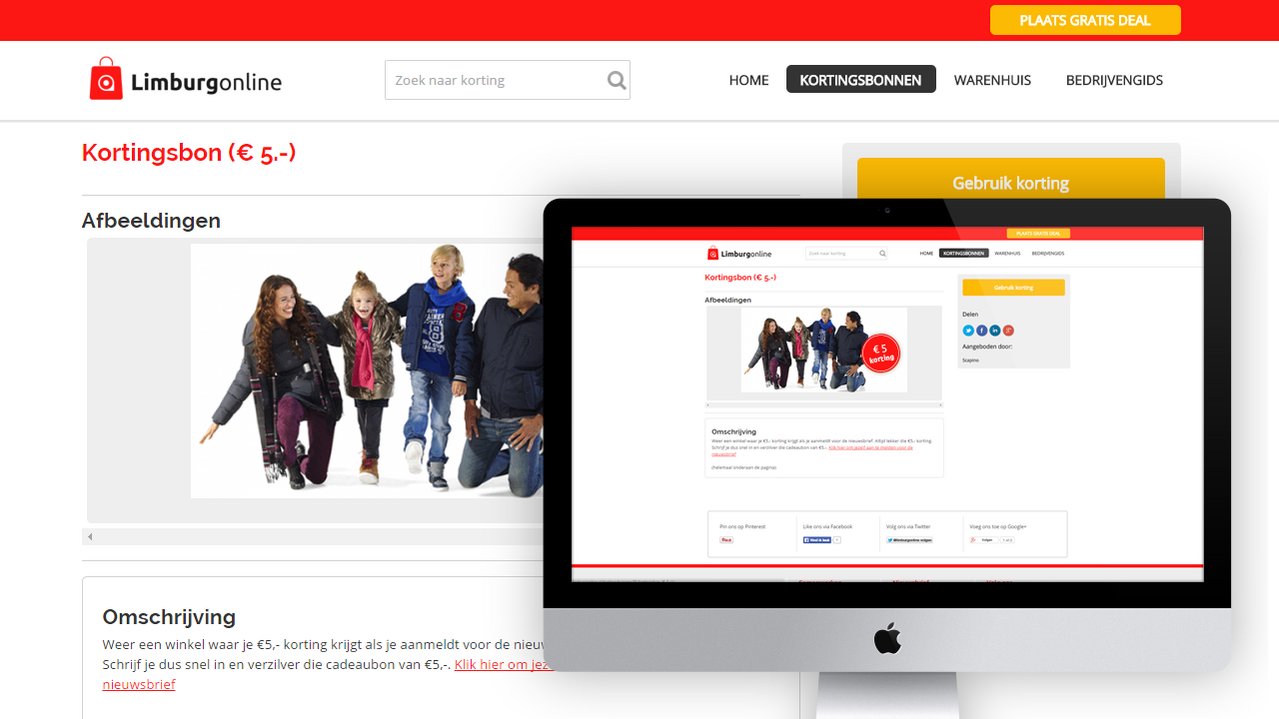 Online warenhuis | Kortingsbonnen | Bedrijvengids | Limburg-lo-korting-screen-jpg