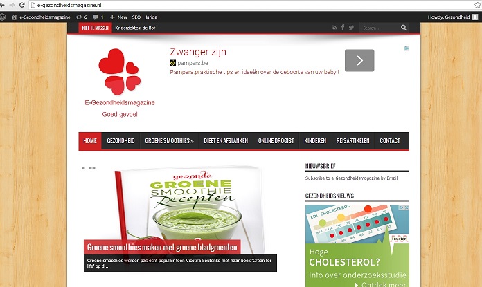 Medische website met inkomsten - Adsense + affiliate - Panda safe-gezondheidsmagazine-jpg