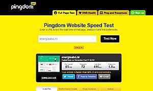 Super strakke energie ergelijkingswebsite-pingdom-speedtest-jpg