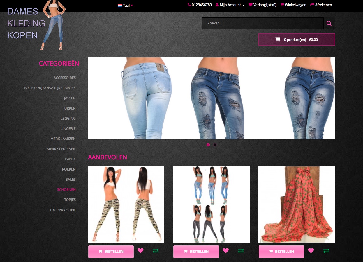 Kant en klare webshop premium EMD domein kleding industrie NO RESERVE-dameskleding-jpg