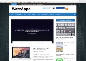 www.wazzappel.nl is te koop -&gt; populaire Apple gerelateerde blog-wazzappel-homepage-jpg