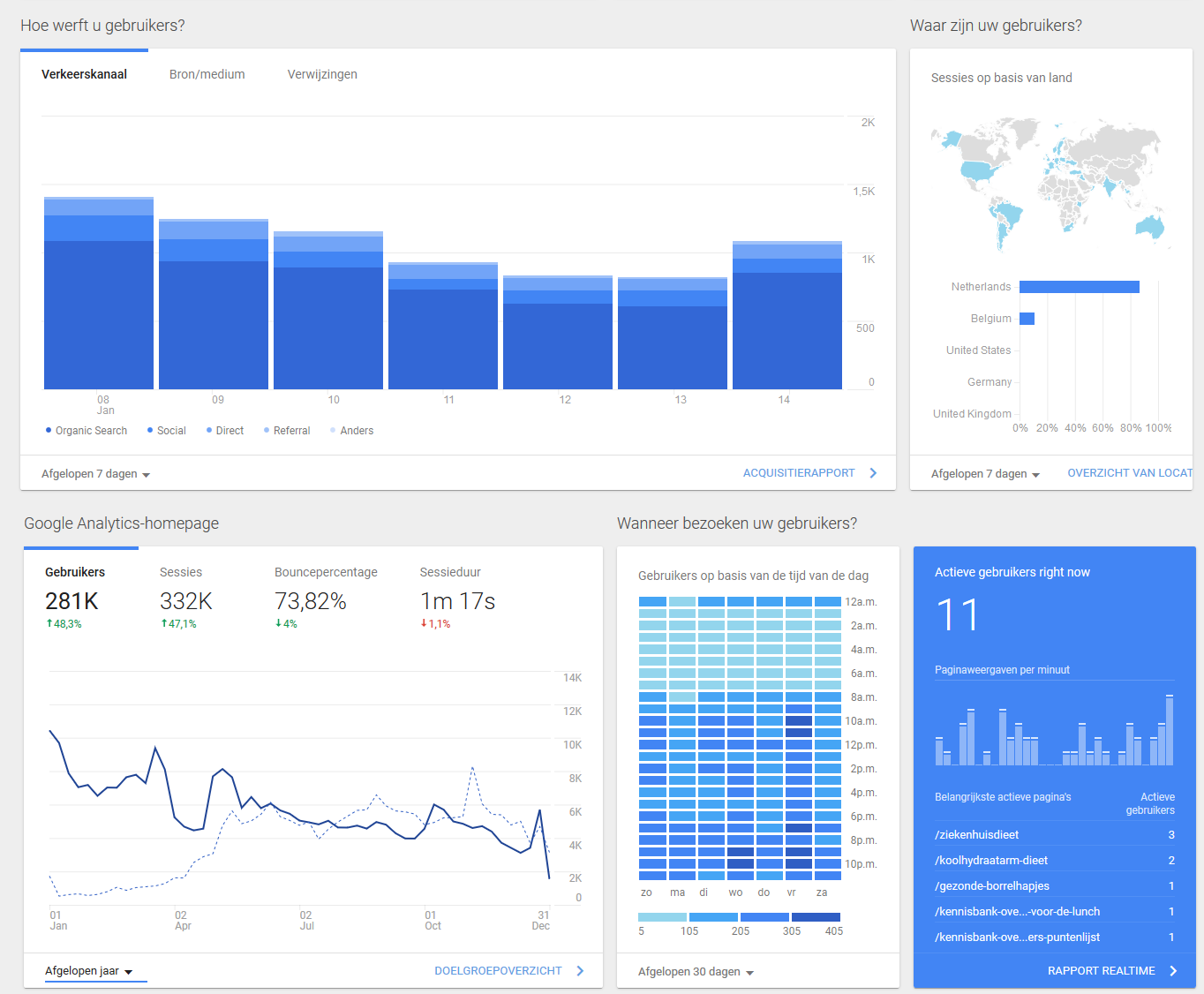 Zeer populaire dieet- en afvallenwebsite-analytics-png