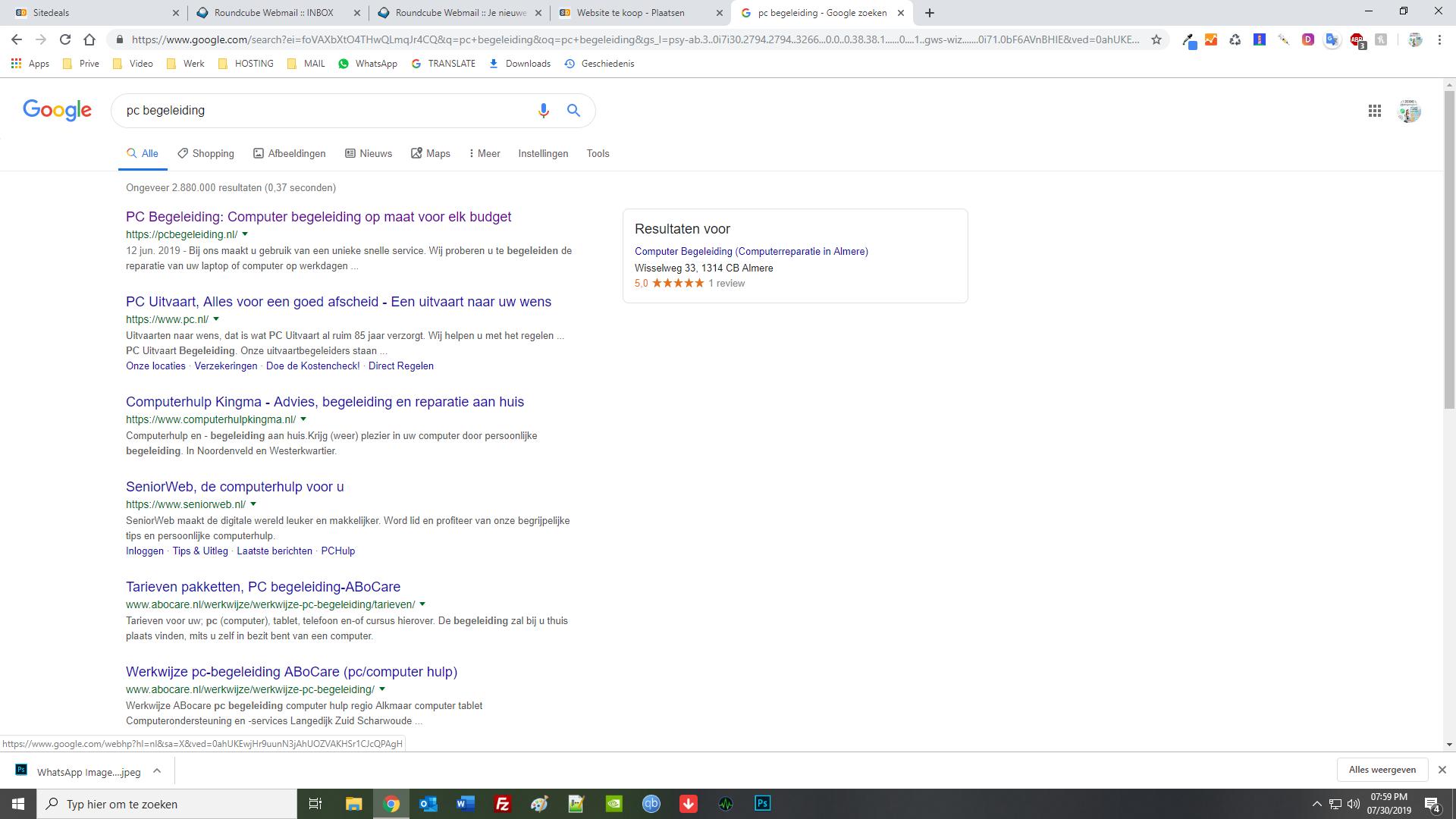 PCBEGELEIDING.NL -&gt; Nummer 1 op google-aantekening-2019-07-200003-png