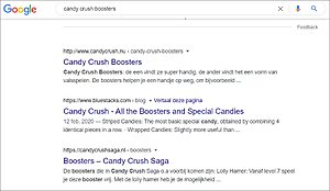 candycrushsaga.nl met statistieken en Adsense gekeurd-googlepagina1boosters-jpg