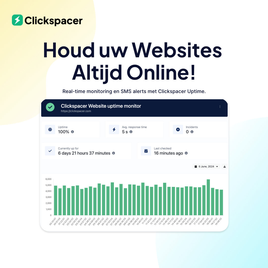 Te koop: Clickspacer - het ultieme online marketingplatform voor webprofessionals-uptime-png
