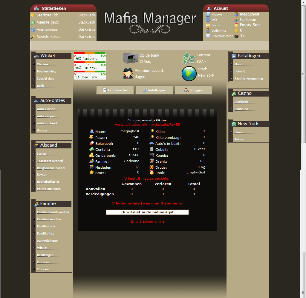 www.mafiamanager.nl | 100bez/dag-screenshot1-png